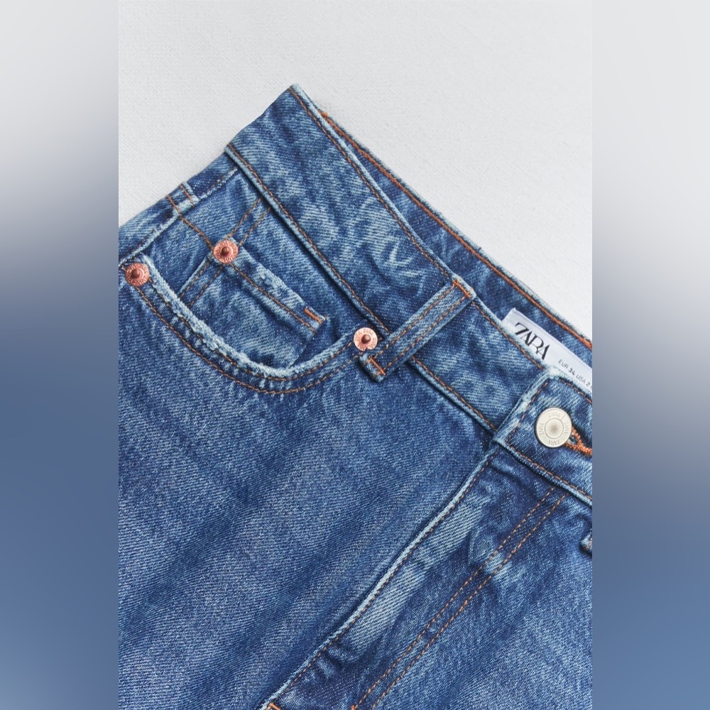 Zara Z1975 MOM FIT JEANS WITH A HIGH WAIST - Picture 4 of 13